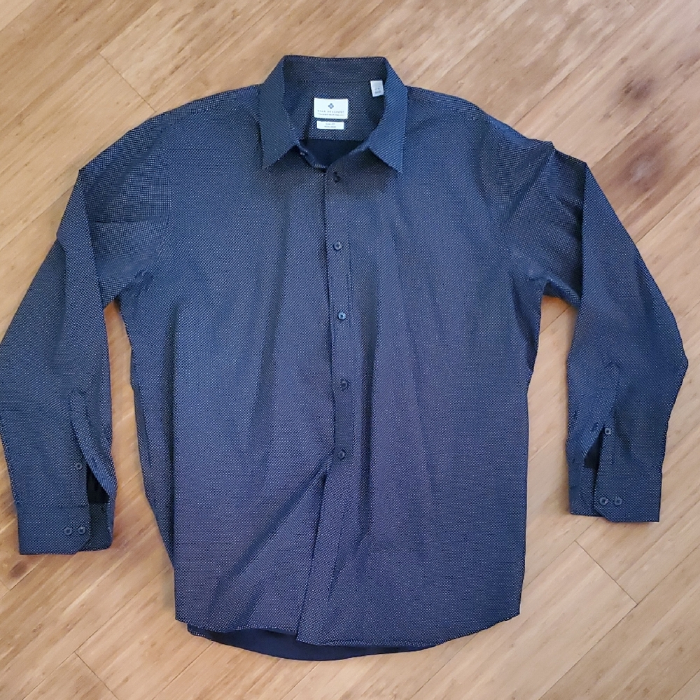 Classic Black And White Dot Button Down Shirt for Men